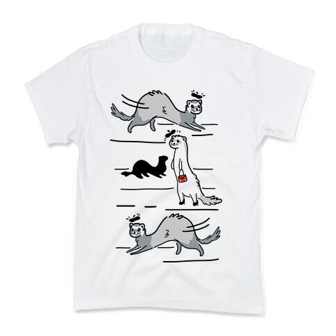 French Fashion Model Ferrets Kids T-Shirt