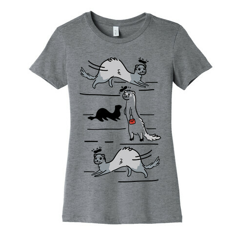 French Fashion Model Ferrets Womens T-Shirt