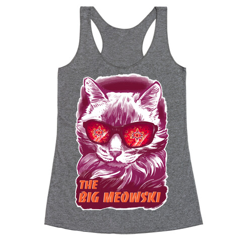 The Big Meowski Racerback Tank Top