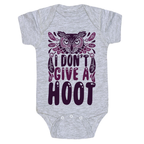 I Don't Give A Hoot Baby One-Piece