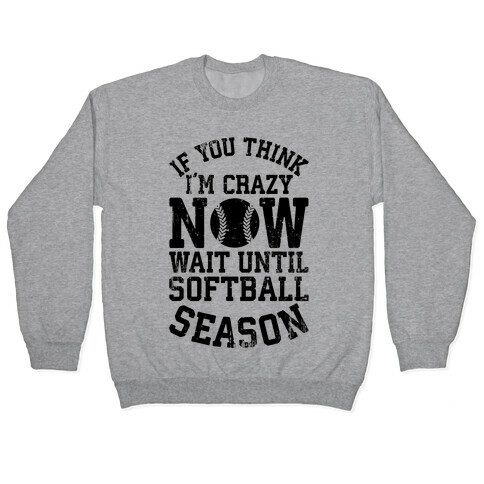 If You Think I'm Crazy Now Wait Until Softball Season Pullover