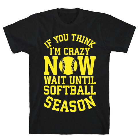 If You Think I'm Crazy Now Wait Until Softball Season T-Shirt