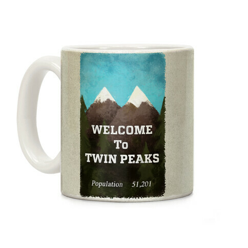 Twin Peaks Population Sign Coffee Mug