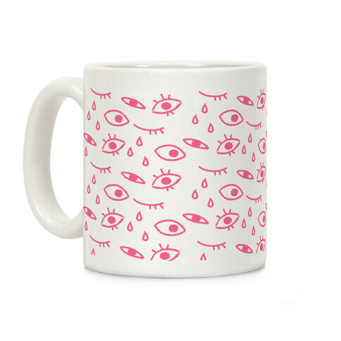 Creepy Eyes (Pink) Coffee Mug