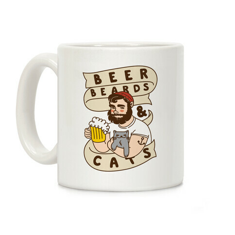 Beer, Beards and Cats Coffee Mug
