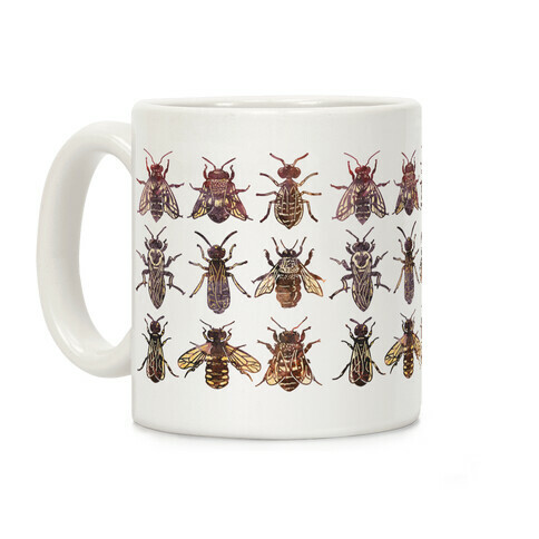 Bee Species Pattern Coffee Mug