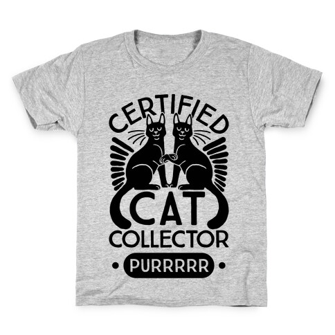 Certified Cat Collector Kids T-Shirt