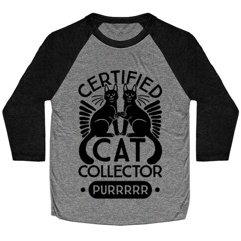 Certified Cat Collector Baseball Tee