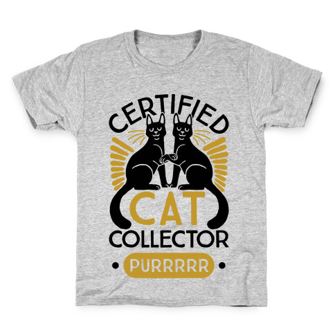 Certified Cat Collector Kids T-Shirt