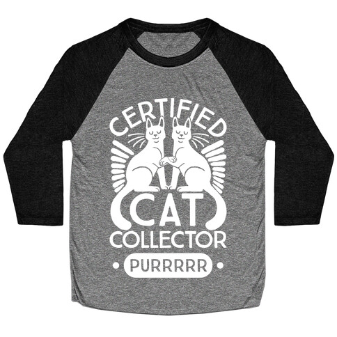 Certified Cat Collector Baseball Tee