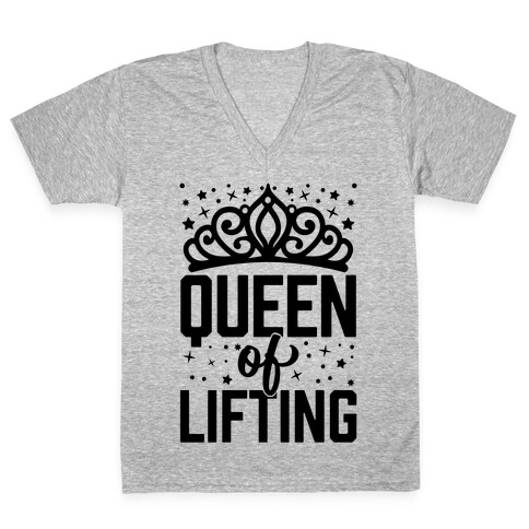 Queen Of Lifting V-Neck Tee Shirt