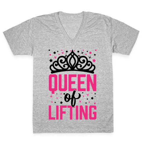 Queen Of Lifting V-Neck Tee Shirt