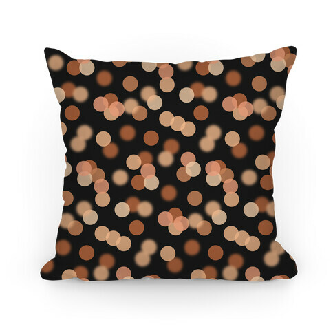 Orange Glitter Bokeh Pattern Pillow