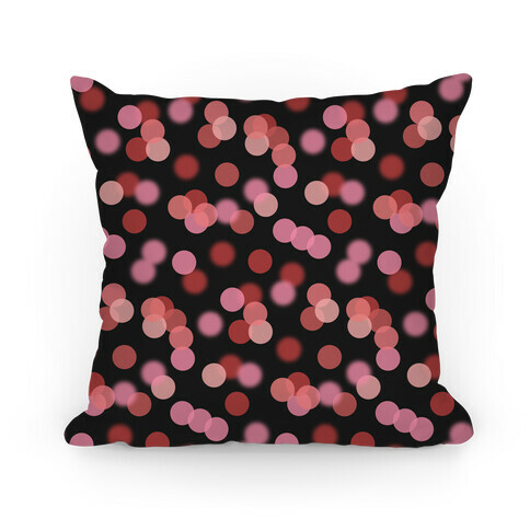 Red Glitter Bokeh Pattern Pillow