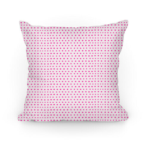 Pink Dot Pattern Pillow