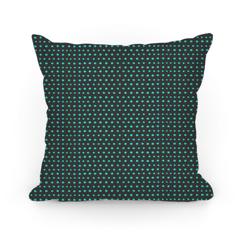 Teal Dot Pattern Pillow