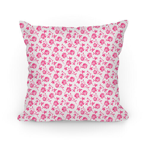 Pretty Little White and Pink Flowers Pattern Pillow