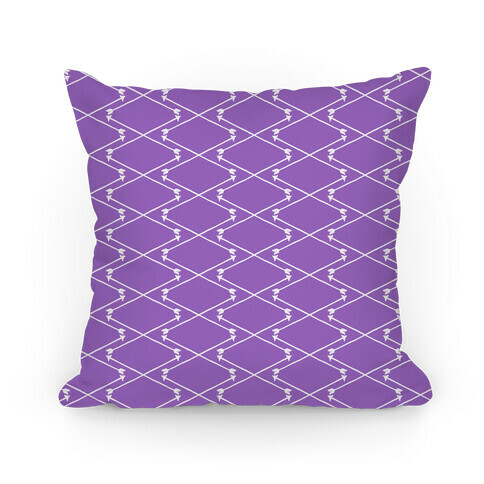 Amethyst Hipster Bow Arrow Crisscross Pattern Pillow