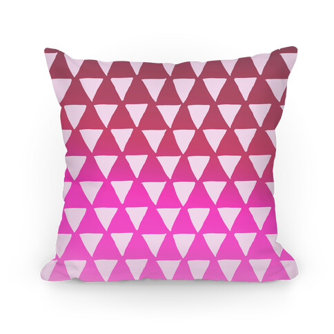 Triangle Pink Ombre Pattern Pillow