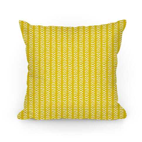 Mini Mustard Chevron Pattern Pillow