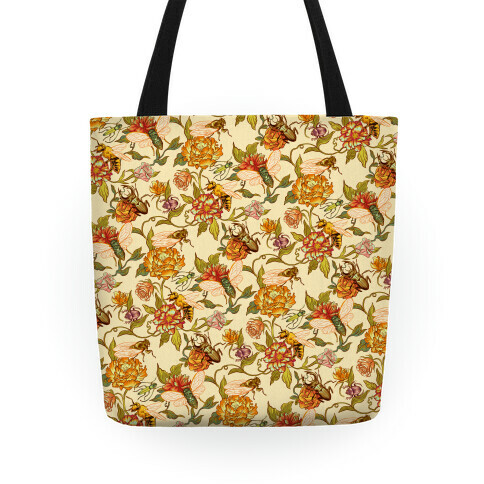 Florals & Hidden Insects Tote