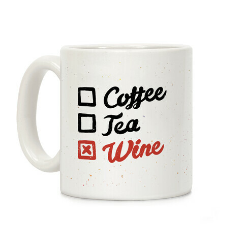 Coffee, Tea, And Wine Checklist Coffee Mug