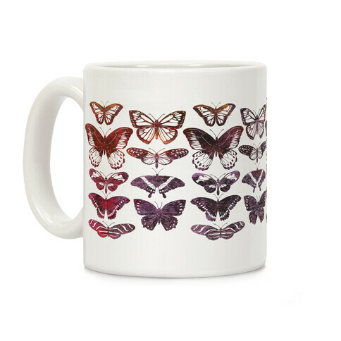 Butterfly Species Pattern Coffee Mug