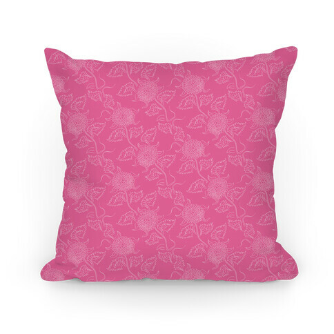 Simple Pink Floral Pattern Pillow