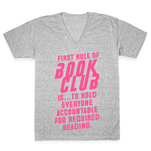 Book Club Rules V-Neck Tee Shirt