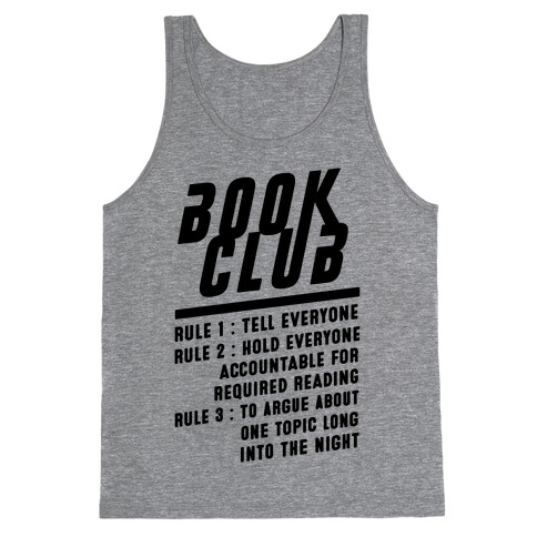 Book Club Rules Tank Top