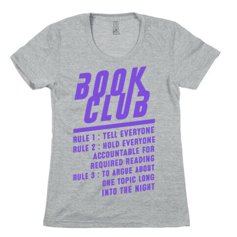 Book Club Rules Womens T-Shirt