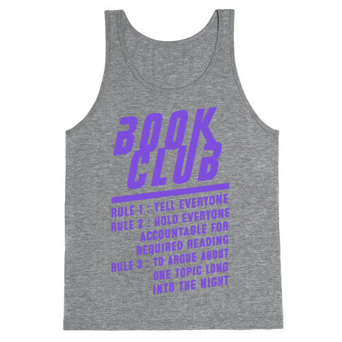 Book Club Rules Tank Top