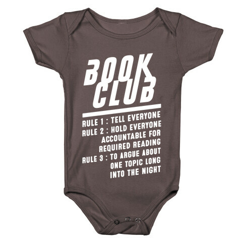 Book Club Rules Baby One-Piece