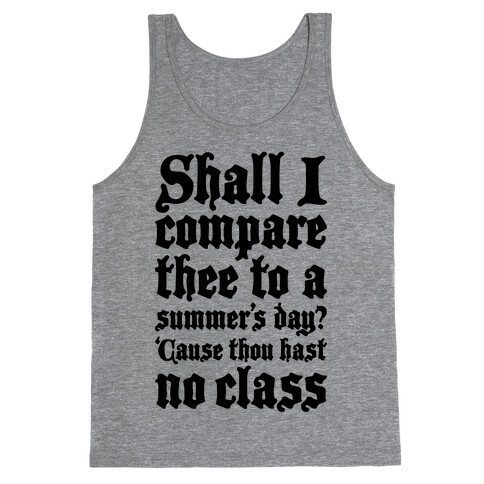 Shall I Compare Thee To A Summers Day? Tank Top