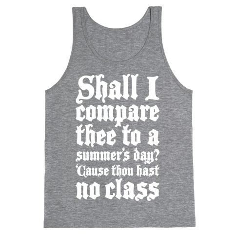 Shall I Compare Thee To A Summers Day? Tank Top