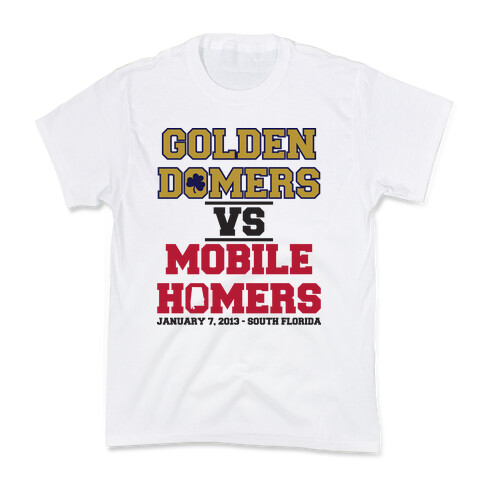 Golden Domers Vs Mobile Homers  Kids T-Shirt