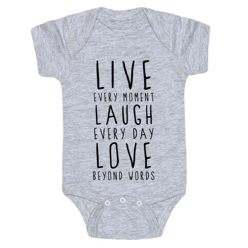 Live, Laugh, Love Baby One-Piece