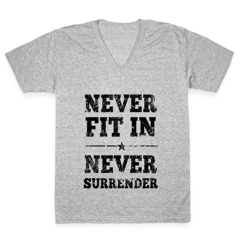 Never Fit In V-Neck Tee Shirt