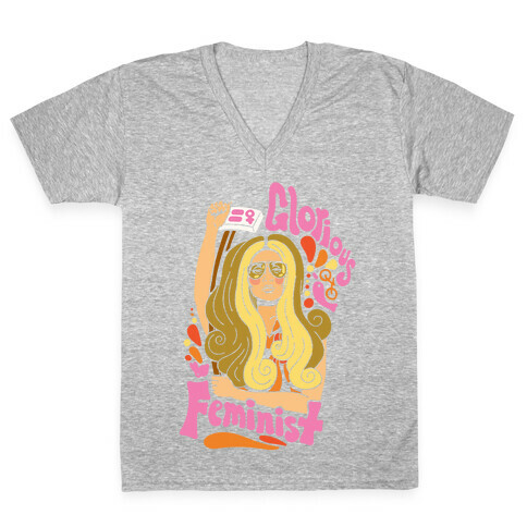 Glorious Feminist V-Neck Tee Shirt