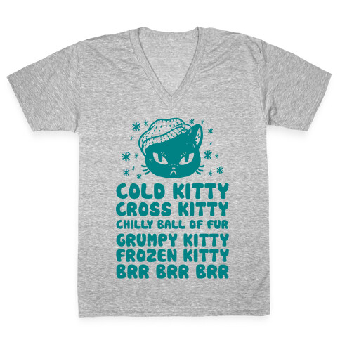 Cold Kitty Cross Kitty V-Neck Tee Shirt