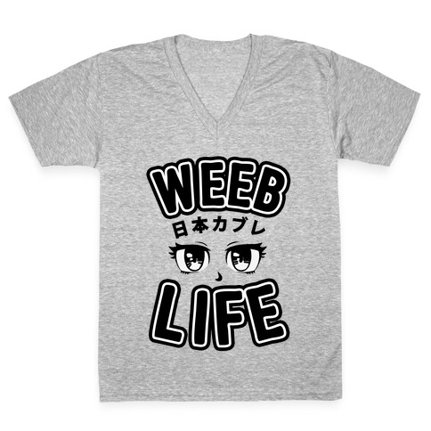 Weeb Life (Thug Life Parody) V-Neck Tee Shirt