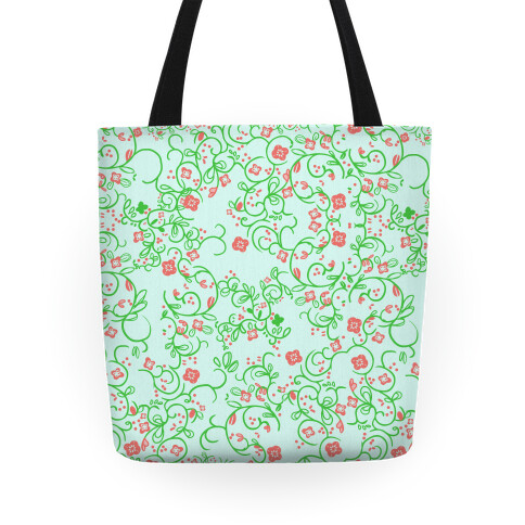 Spring Flora Pattern Tote