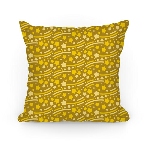 Yellow Shooting Stars Pattern Pillow