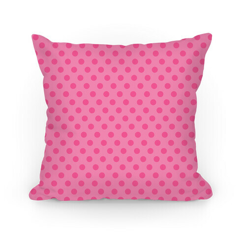 Pink Polka Dot Pattern Pillow