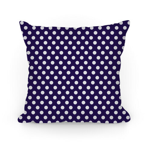 Navy Polka Dot Pattern Pillow