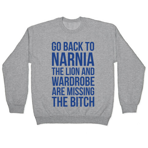 Go Back to Narnia the Lion and the Wardrobe are Missing the Bitch Pullover