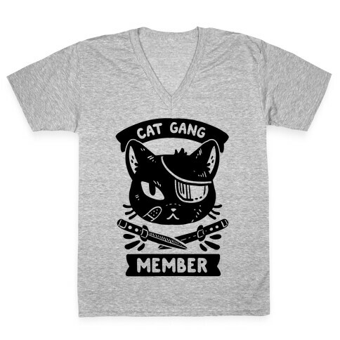 Cat Gang Member V-Neck Tee Shirt