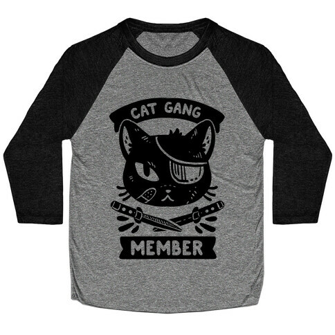 Cat Gang Member Baseball Tee