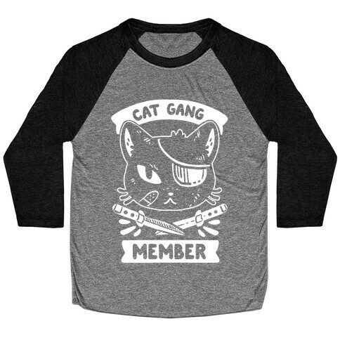 Cat Gang Member Baseball Tee