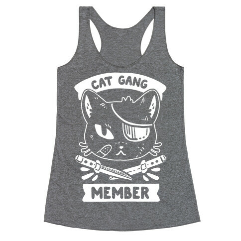 Cat Gang Member Racerback Tank Top